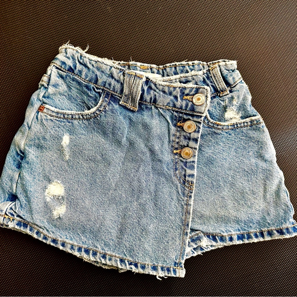 Zara Light Blue Denim Skort